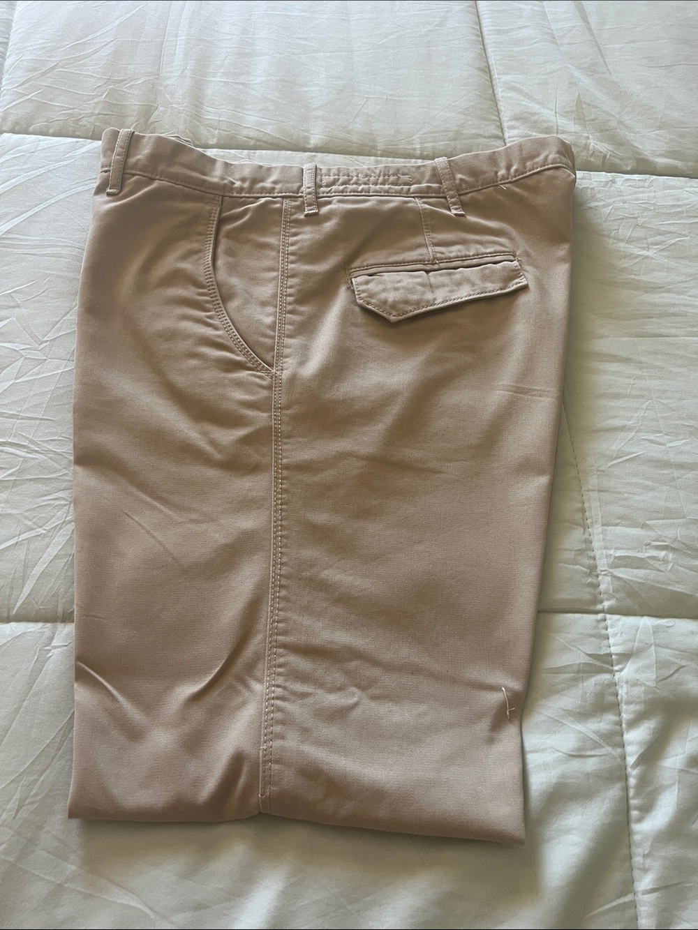 Men's Slim Chino Pants in Light Beige